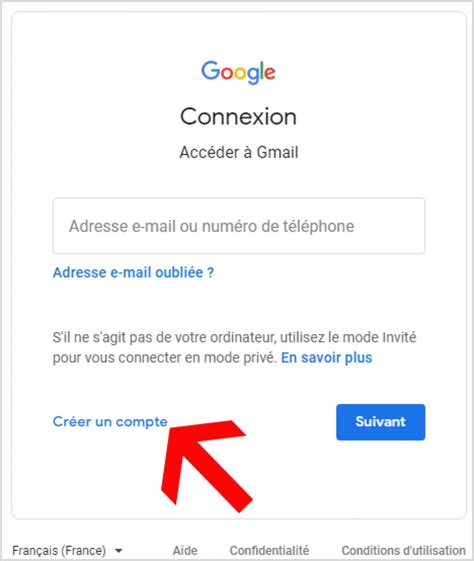 creer une nouvelle adresse gmail.